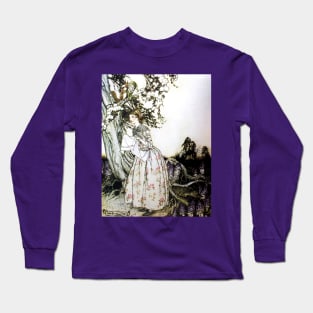 The Fair Maid - Mother Goose - Arthur Rackham Long Sleeve T-Shirt